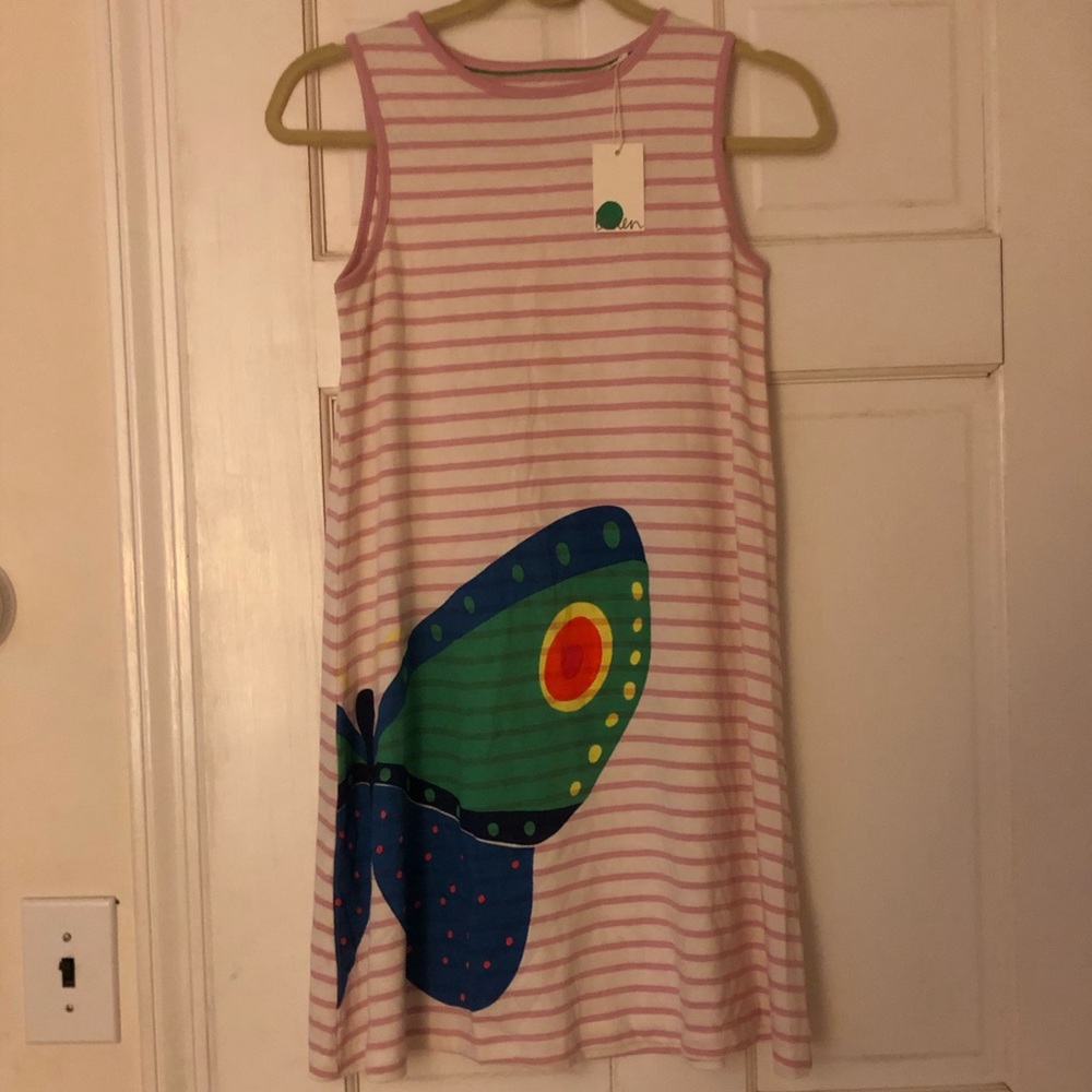 New Mini Boden dress w butterfly print